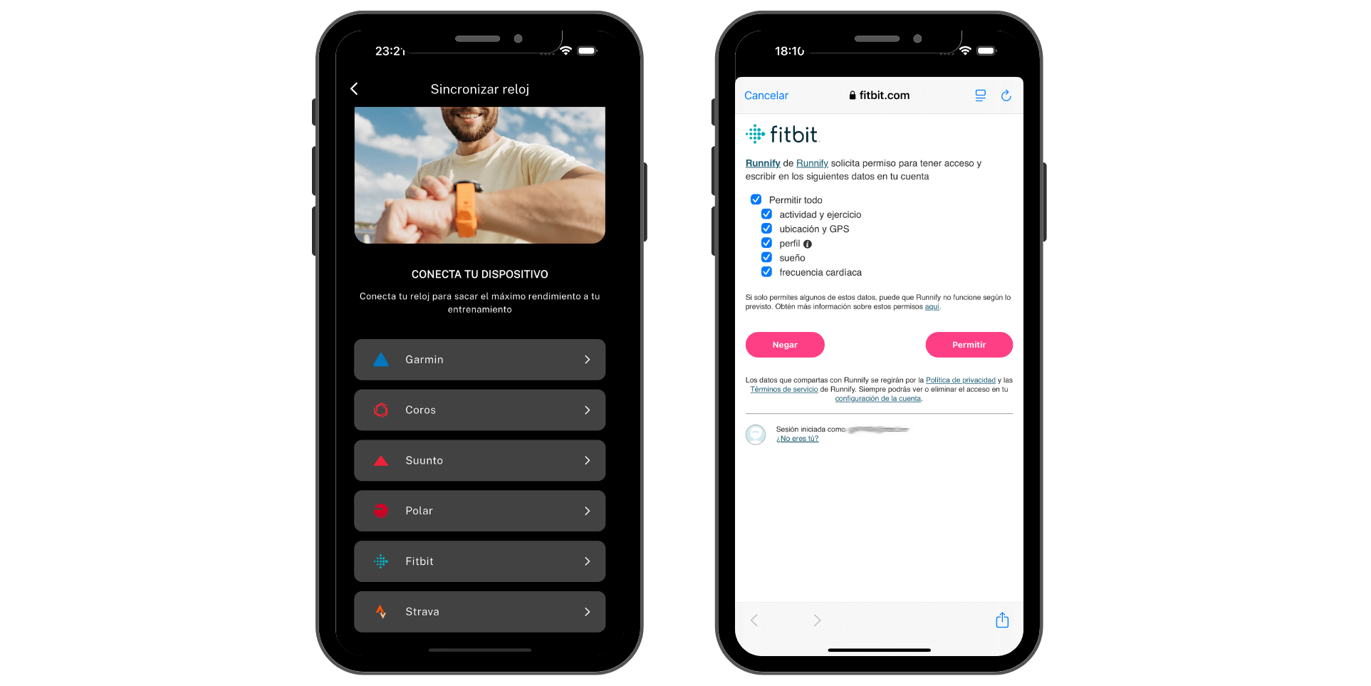 Fitbit Synchronization with Runnify